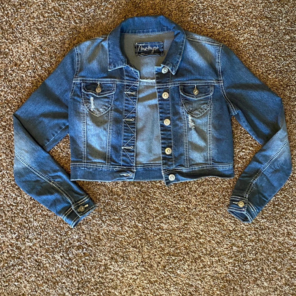 Amethyst Jeans Distressed Jean Jacket